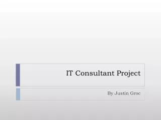 IT Consultant Project