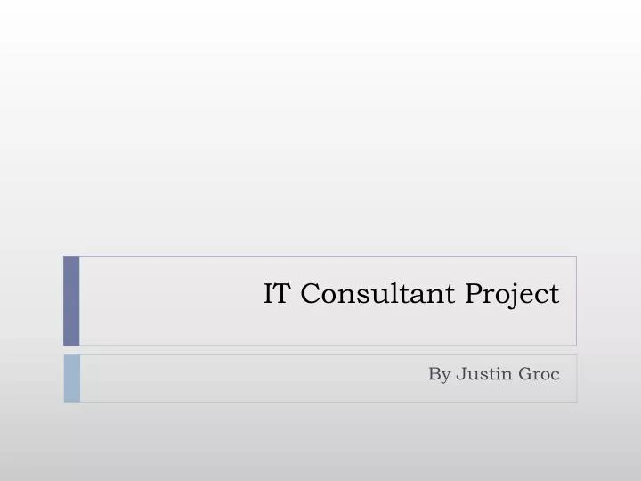 it consultant project