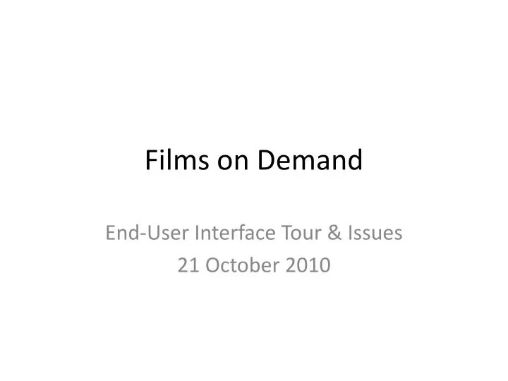 films on demand