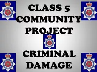 CLASS 5 COMMUNITY PROJECT CRIMINAL DAMAGE