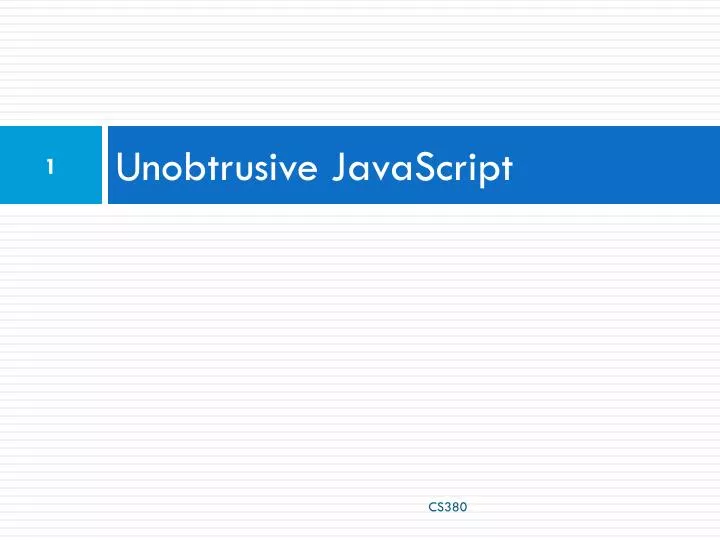 unobtrusive javascript