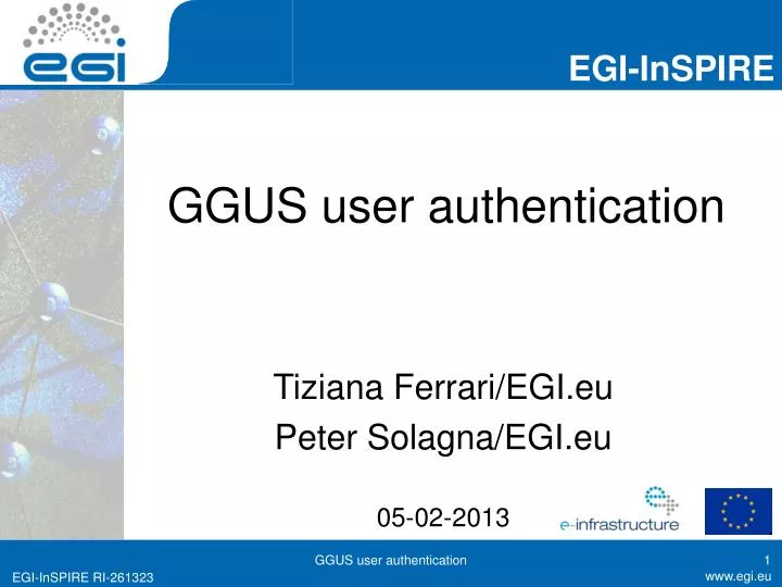 ggus user a uthentication
