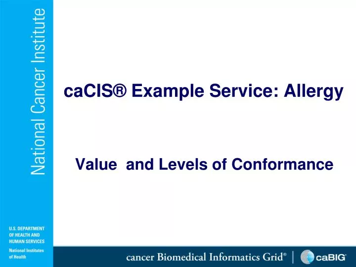 cacis example service allergy