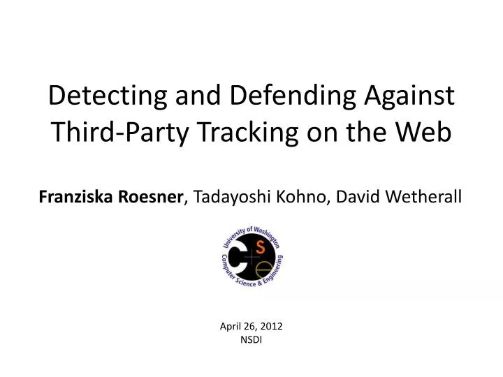 detecting and defending against third party tracking on the web