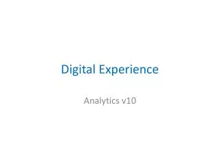 Digital Experience