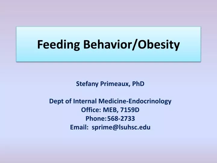 feeding behavior obesity