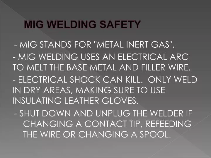 mig welding safety