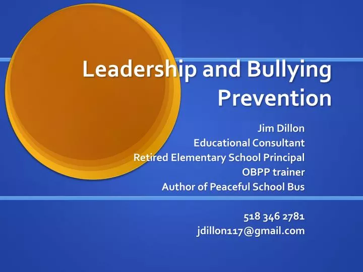 leadership and bullying prevention