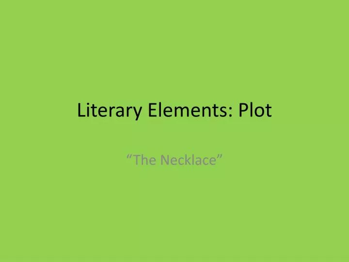 literary elements plot