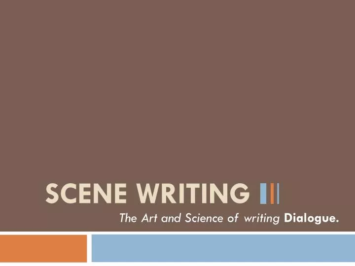 scene writing