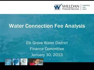 Water Connection Fee Analysis