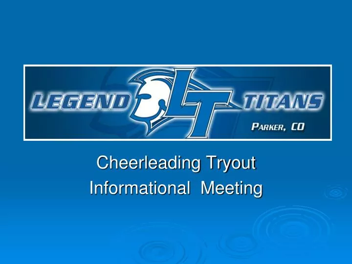 cheerleading tryout informational meeting