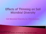 Effects of Thinning on Soil Microbial Diversity - slide 1