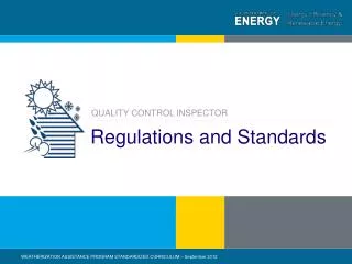 Regulations and Standards
