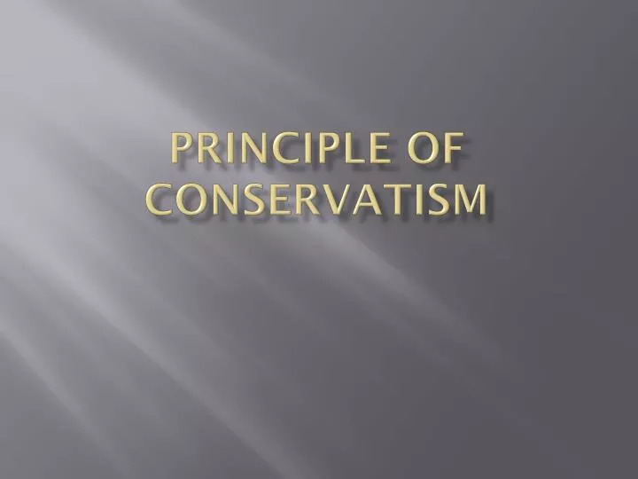 principle of conservatism