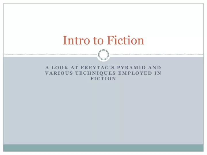 intro to fiction