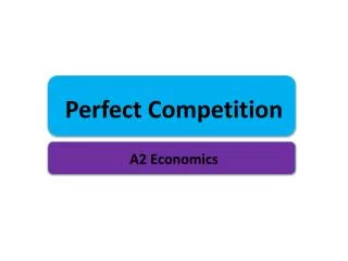 Perfect Competition