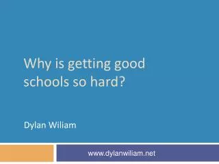 Why is getting good schools so hard?