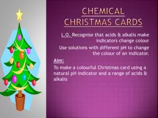Chemical christmas cards