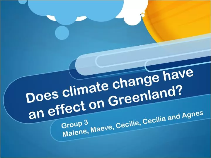 does climate change have an effect on greenland