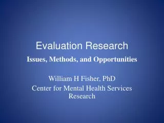 evaluation research