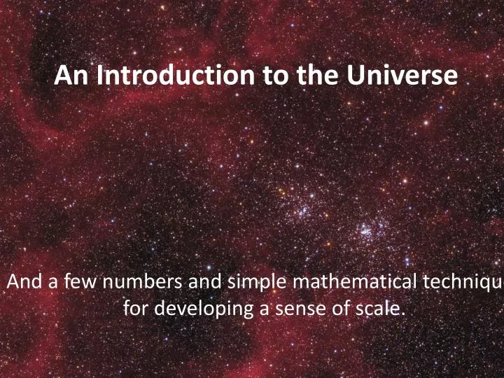 an introduction to the universe