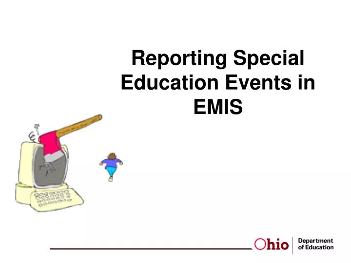 reporting special education events in emis