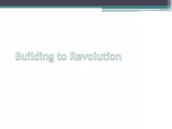building to revolution