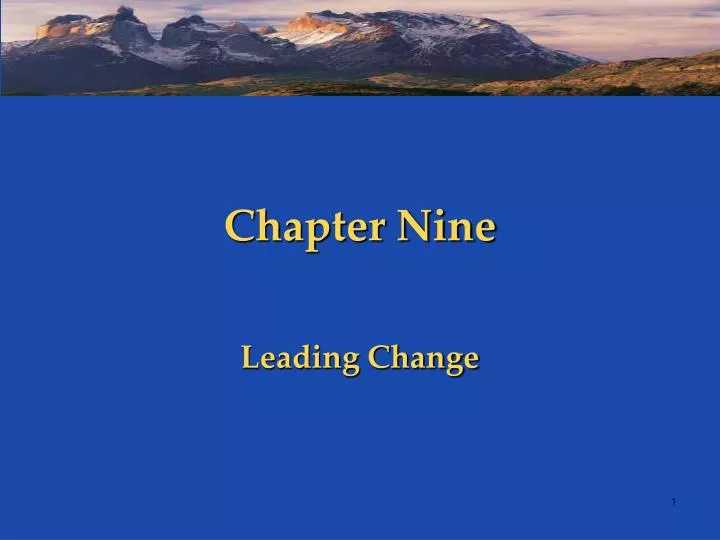 chapter nine