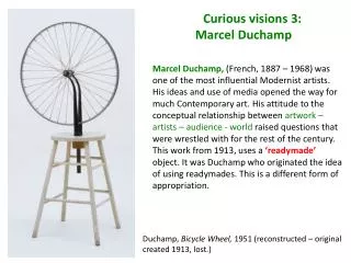 Curious visions 3: Marcel Duchamp