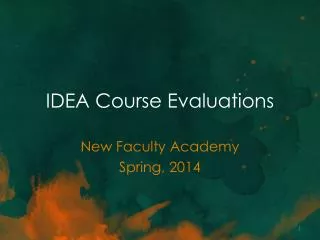 idea course evaluations