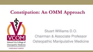 Constipation: An OMM Approach