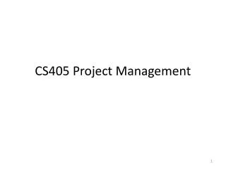 CS405 Project Management