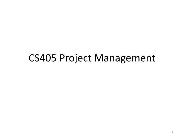 cs405 project management