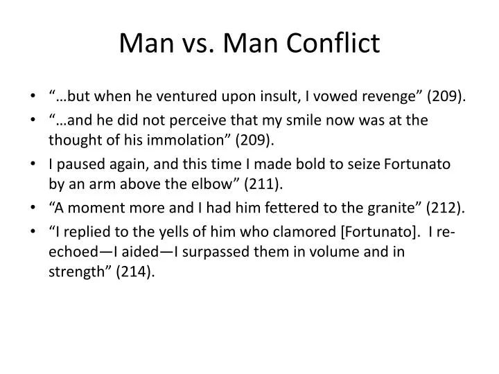 man vs man conflict