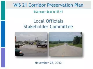 WIS 21 Corridor Preservation Plan