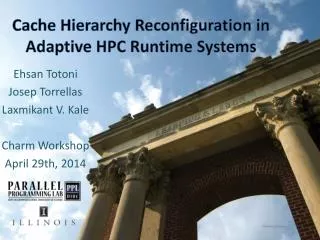 Cache Hierarchy Reconfiguration in Adaptive HPC Runtime Systems