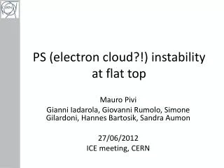 PS (electron cloud?!) i nstability at flat top