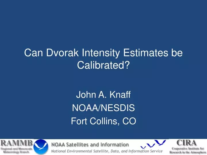can dvorak intensity estimates be calibrated