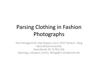 Parsing Clothing in Fashion Photographs