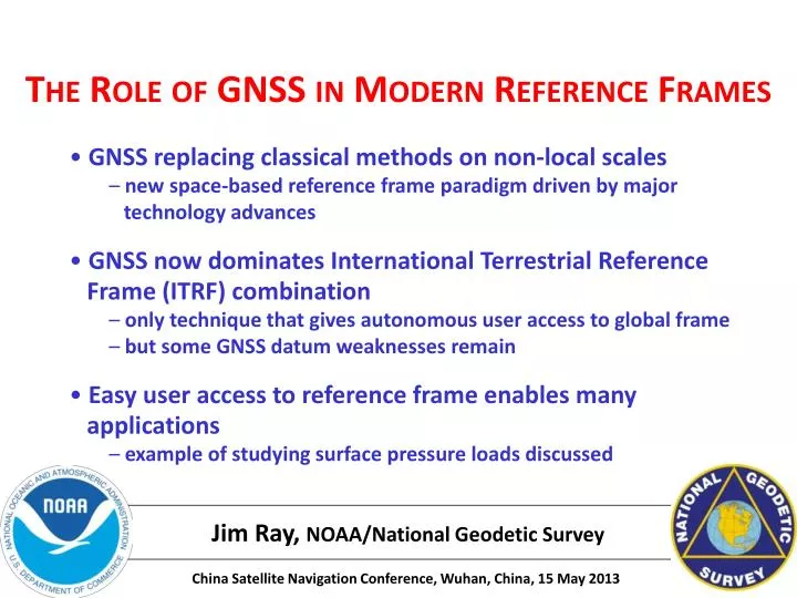 the role of gnss in modern reference frames