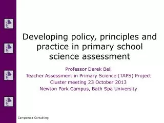Developing policy, principles and practice in primary school science assessment