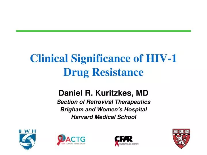 clinical significance of hiv 1 drug resistance
