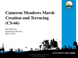 Cameron Meadows Marsh Creation and Terracing (CS-66)