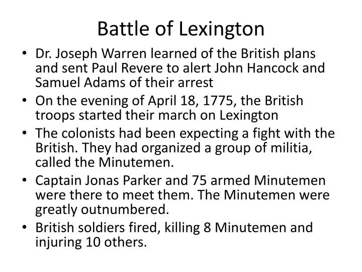 battle of lexington