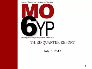 THIRD QUARTER REPORT July 3, 2012