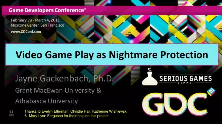 video game play as nightmare protection