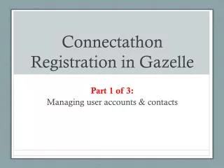 Connectathon Registration in Gazelle