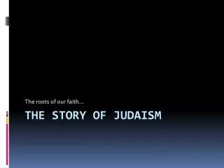 The Story of Judaism
