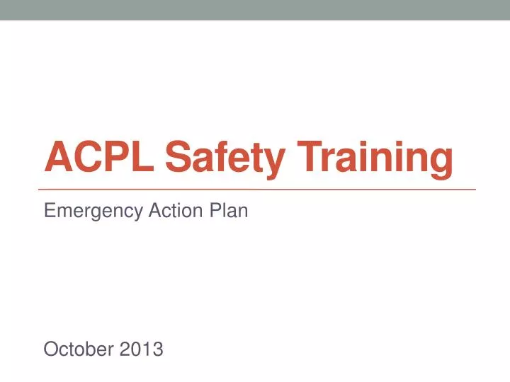 acpl safety training